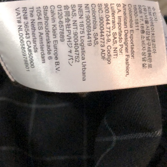 CALVIN KLEIN (12) Solid dress plaid ankle suit pants with large belt loops - Picture 13 of 16